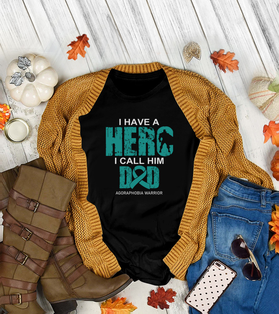 I Have a Hero I Call Him Dad Agoraphobia Warrior T-Shirt