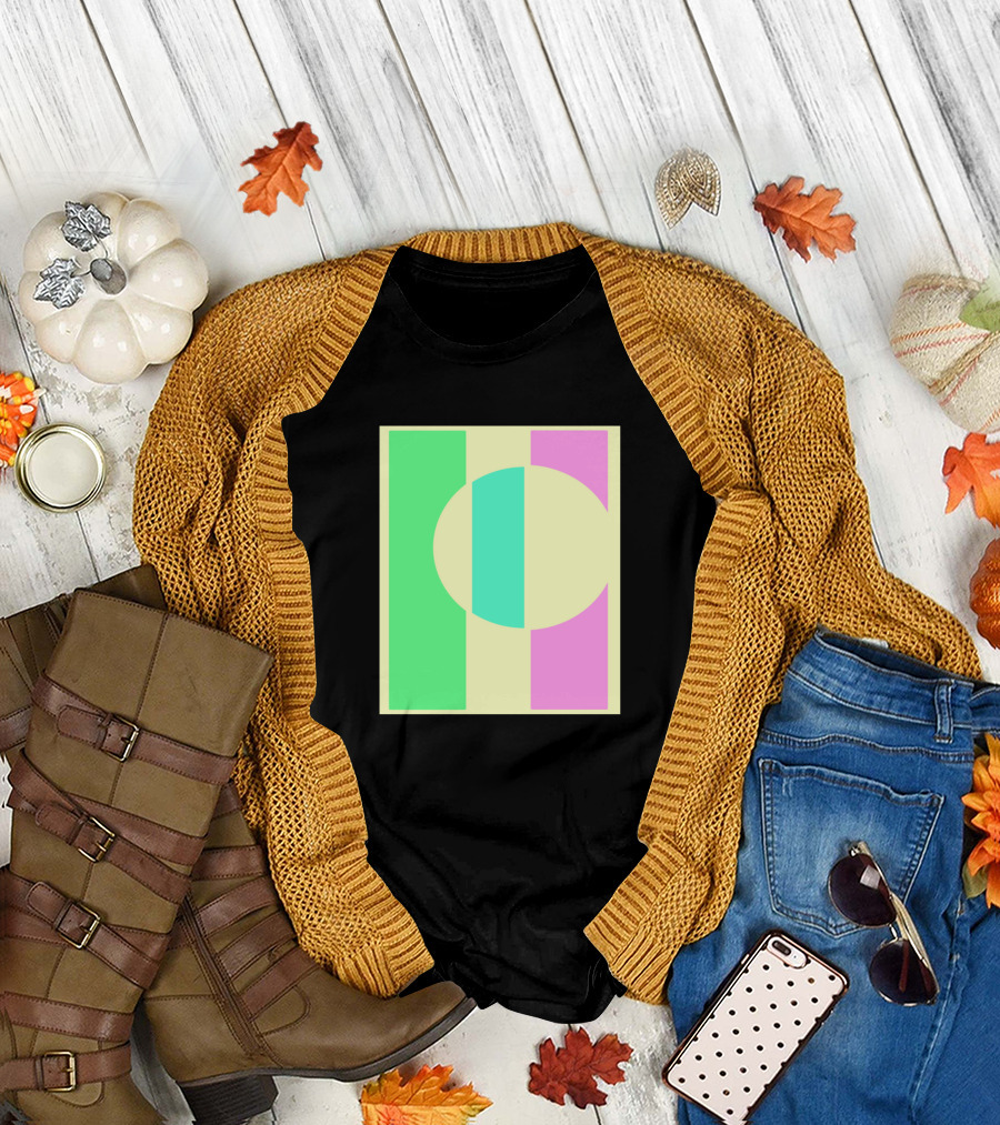 Circles Colliding Pastel Abstract Geometry T-Shirt