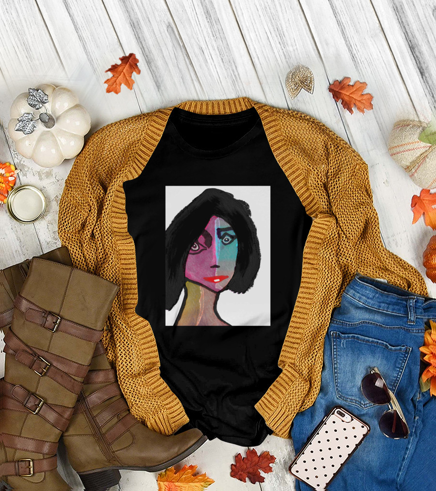 Classic 121020 Colorful Abstract Face T-Shirt