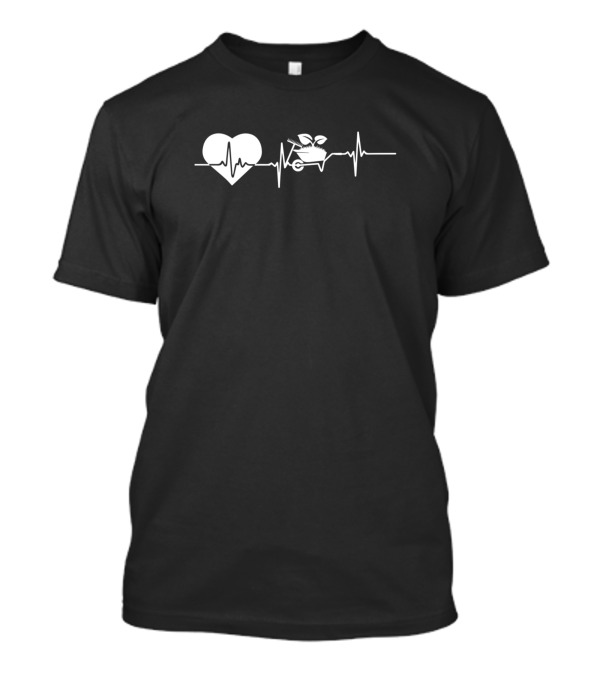 Heartbeat With Heart And Gardening Tools T-Shirt