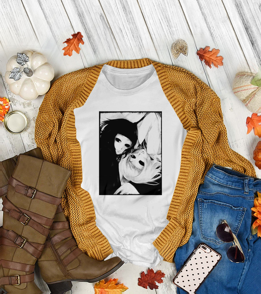 Kurona And Nashiro Monochrome Artistic Duo T-Shirt