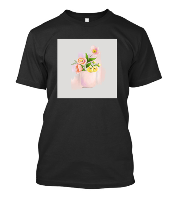 Floral Vase No Pastel Blossom Arrangement T-Shirt