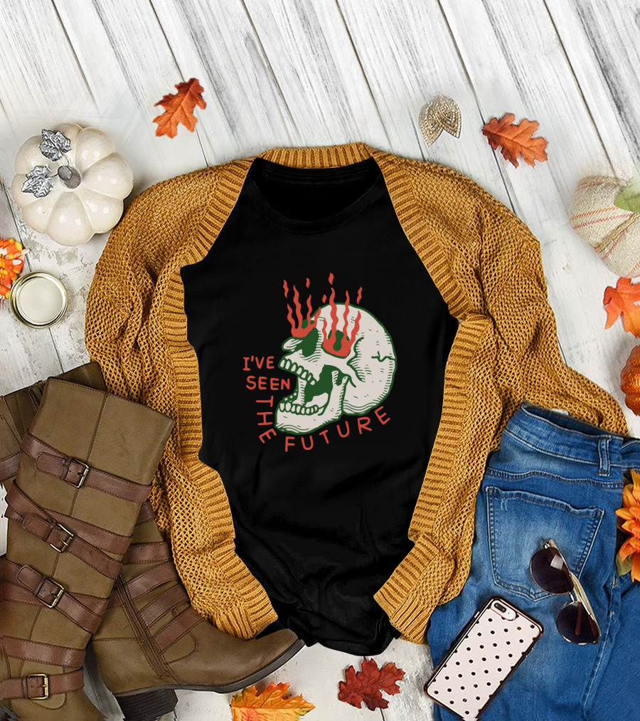 I've Seen the Future Flaming Skull T-Shirt