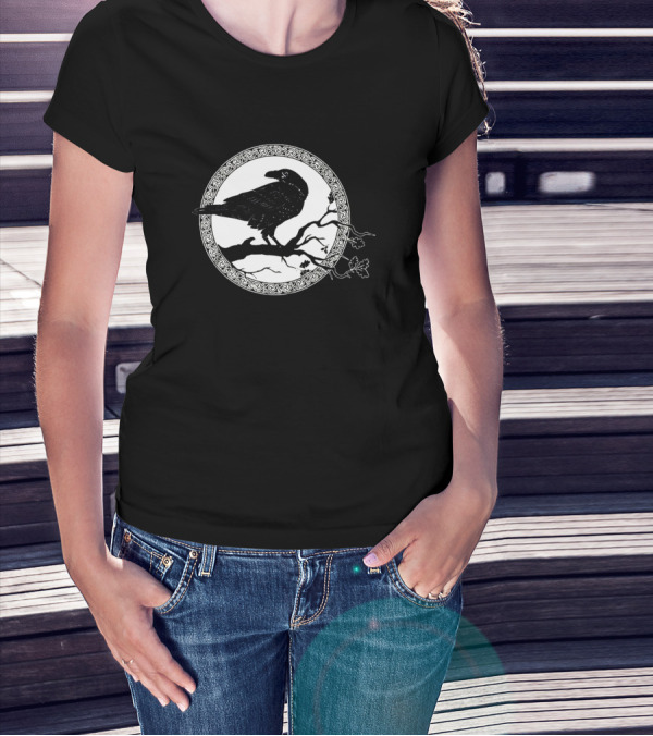 Occult Viking Scandinavian Raven Tree Gothi T-Shirt