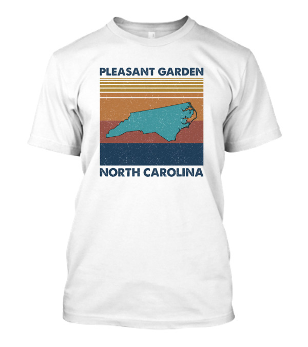 Pleasant Garden North Carolina Vintage Map Retro Colors T-Shirt