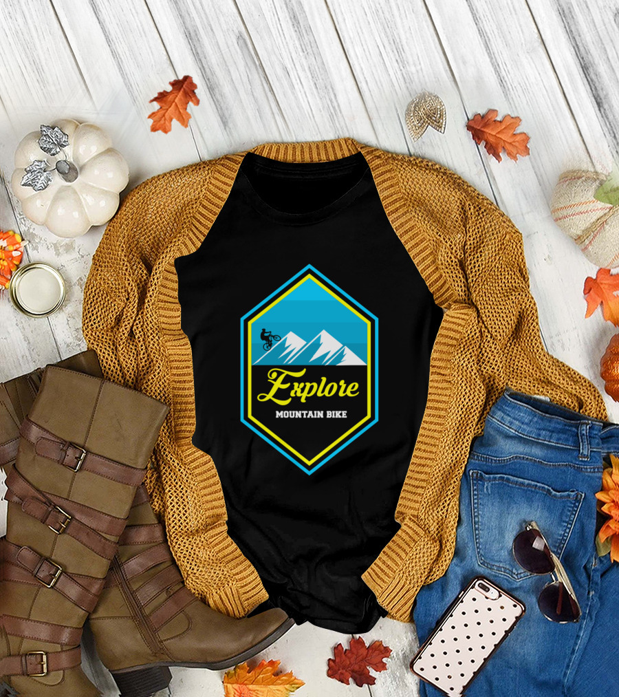 Explore Mountain Bike Adventure in the Mountains T-Shirt