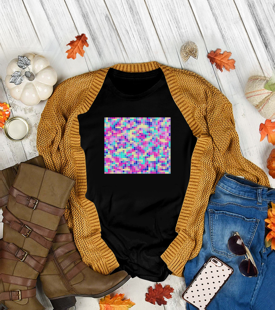 Colorful Vibrant Mosaic Squares T-Shirt
