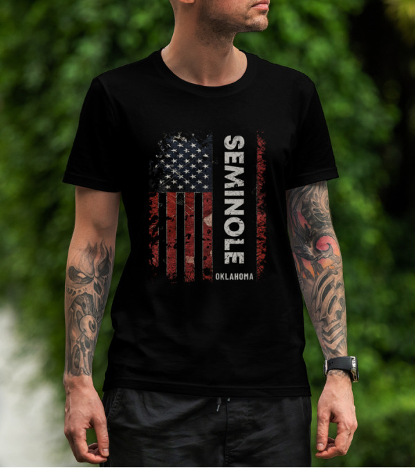 SEMINOLE OKLAHOMA American Flag T-Shirt