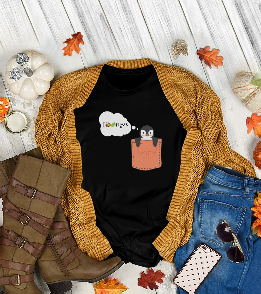 Cute Penguin I Bee Leaf in You Pocket T-Shirt