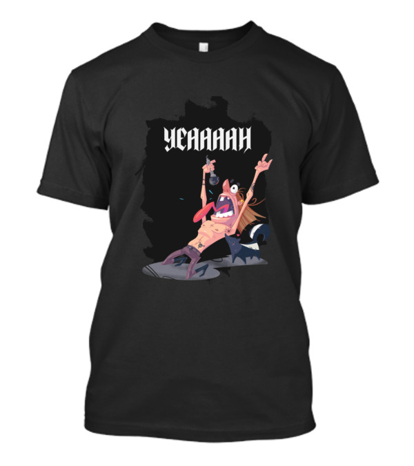 YEAAAH Rockstar Cartoon Microphone Shout T-Shirt