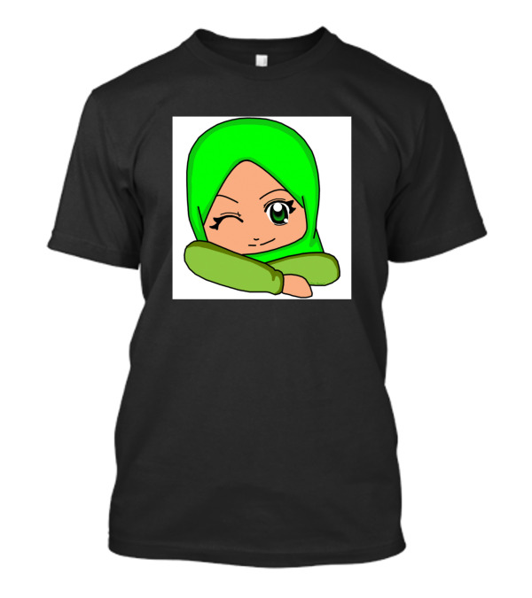 Kartun Comel Hijab Girl Winking T-Shirt