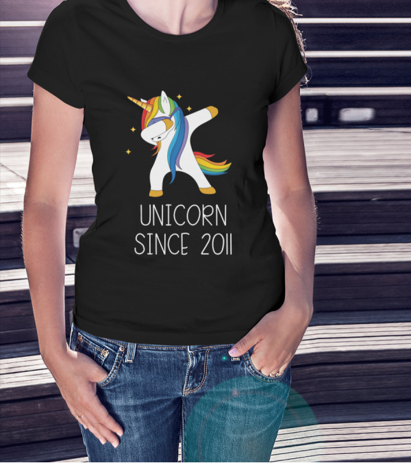 Dabbing Rainbow Unicorn Since 2011 T-Shirt