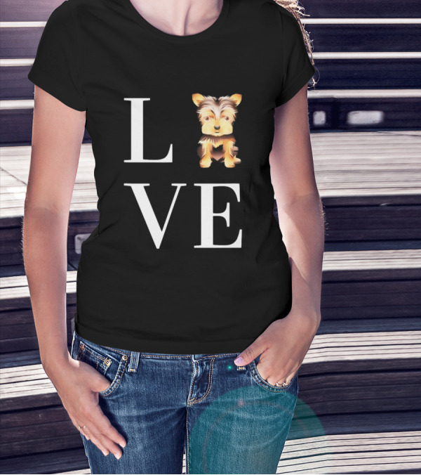 Yorkie Puppy Yorkshire Terrier Love Cute Tiny Dog Small T-Shirt
