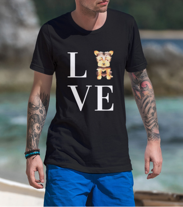 Yorkie Puppy Yorkshire Terrier Love Cute Tiny Dog Small T-Shirt