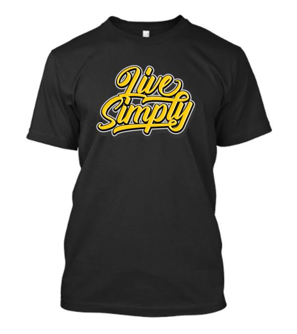 Live Simply Casual Yellow Script T-Shirt