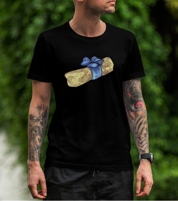 Grift Gift Roll With Blue Ribbon And Stars T-Shirt