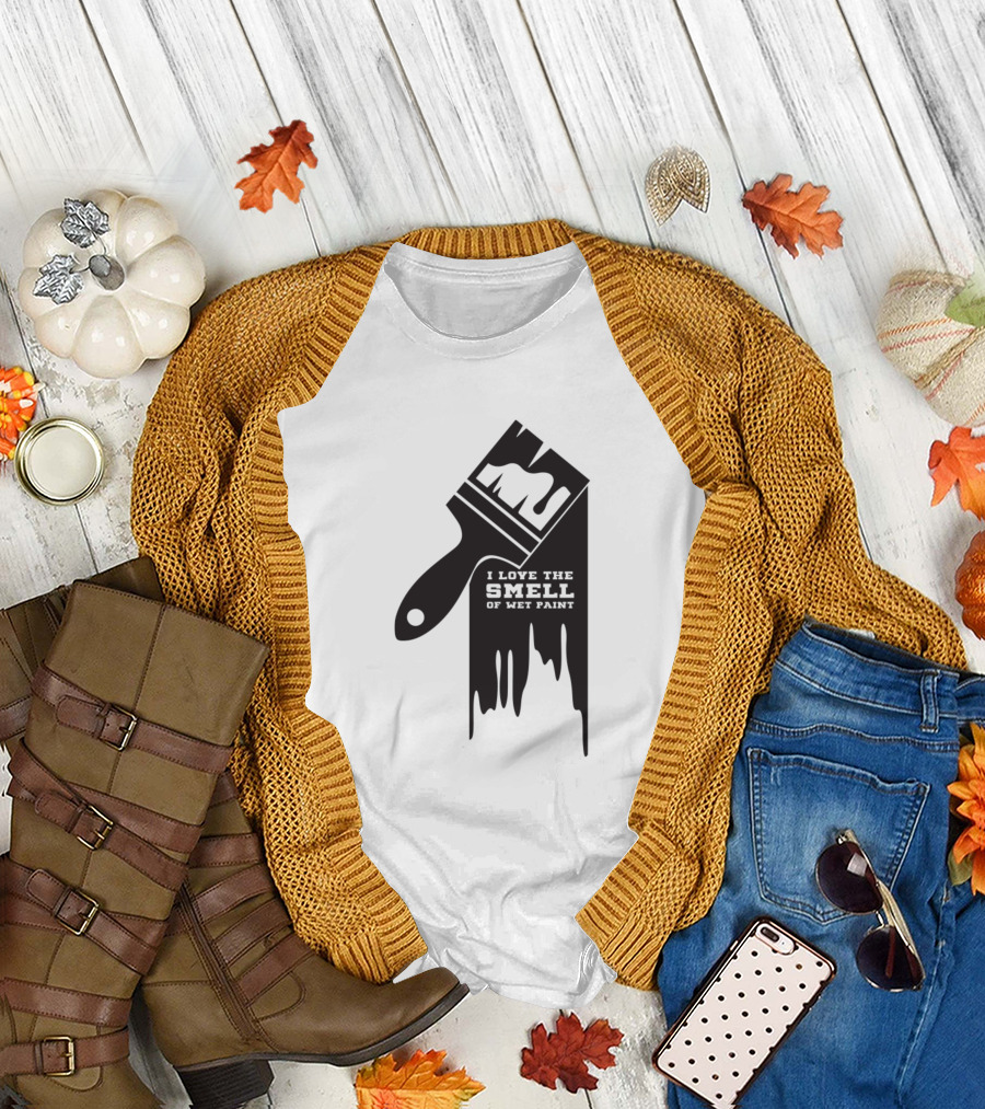 I Love The Smell Of Wet Paint Paintbrush T-Shirt
