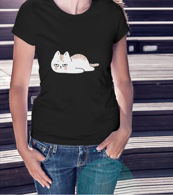 Slowest Apocalypse Everrr Funny Cat Bored In T-Shirt