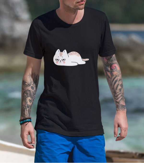 Slowest Apocalypse Everrr Funny Cat Bored In T-Shirt