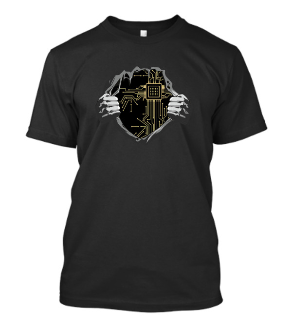 Coding Hero Circuit Board Tear I Computer Programmer T-Shirt