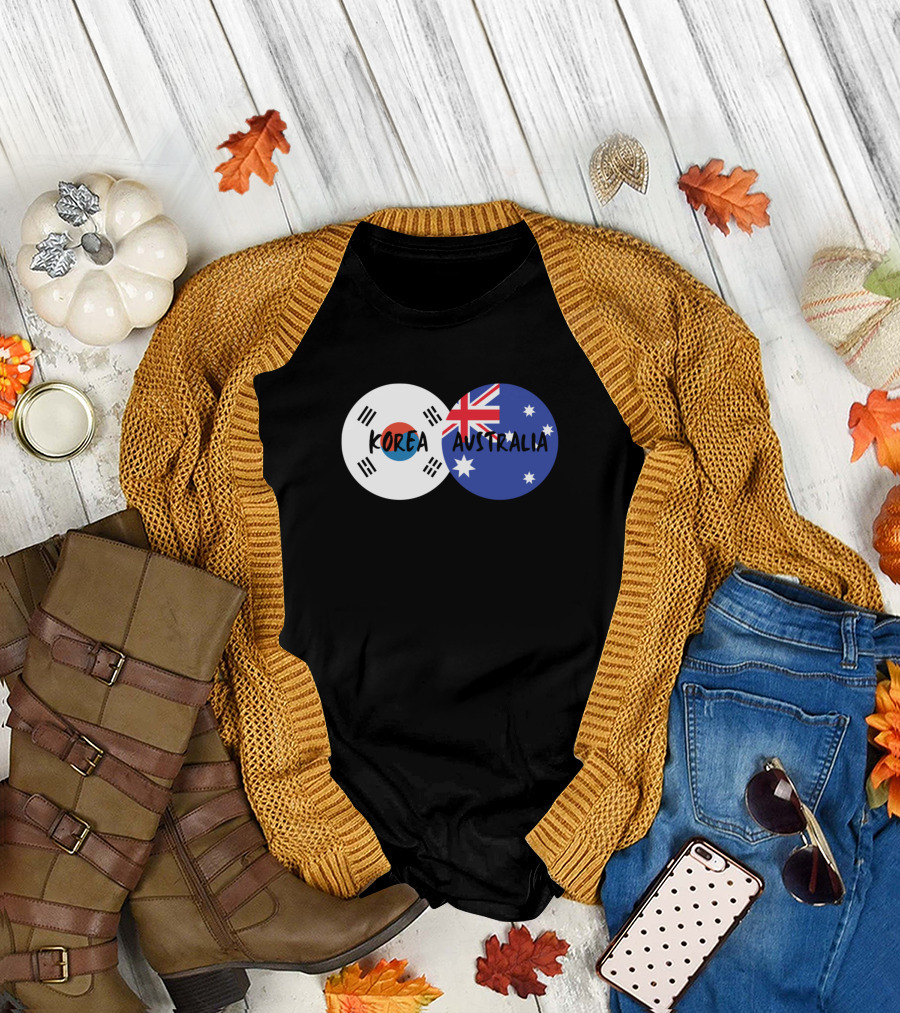 Korean Flag Australia Flag Korea Australia T-Shirt