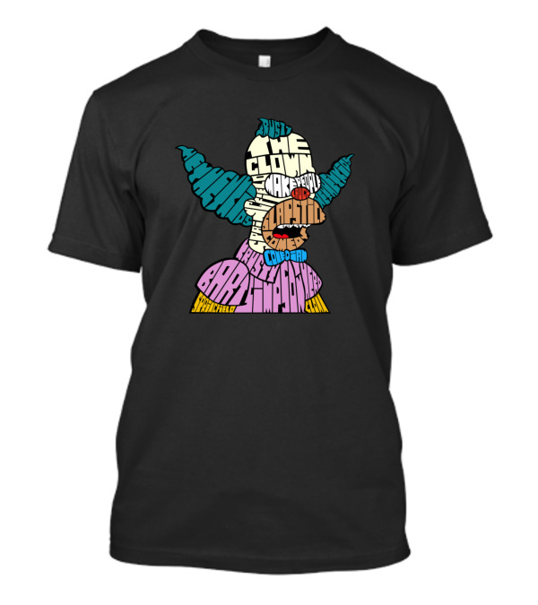 Krusty The Clown Mark Lapstick Comedy Simpsons Calligram T-Shirt