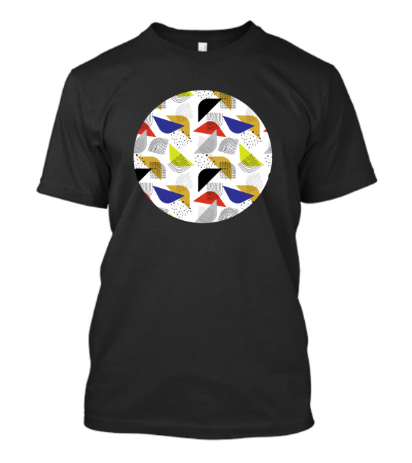 Nordic Geo Abstract Circle Pattern Scandinavian T-Shirt
