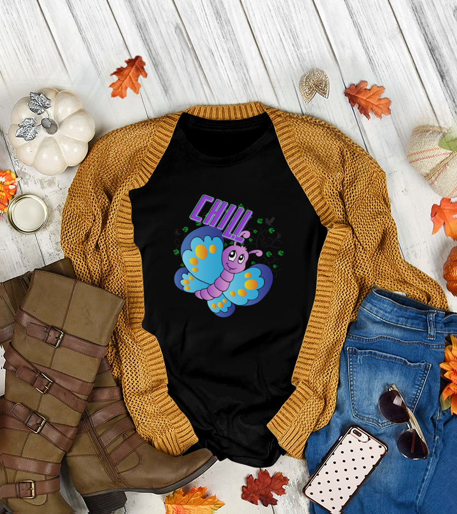 Chill Butterfly Blue Wings Cute T-Shirt