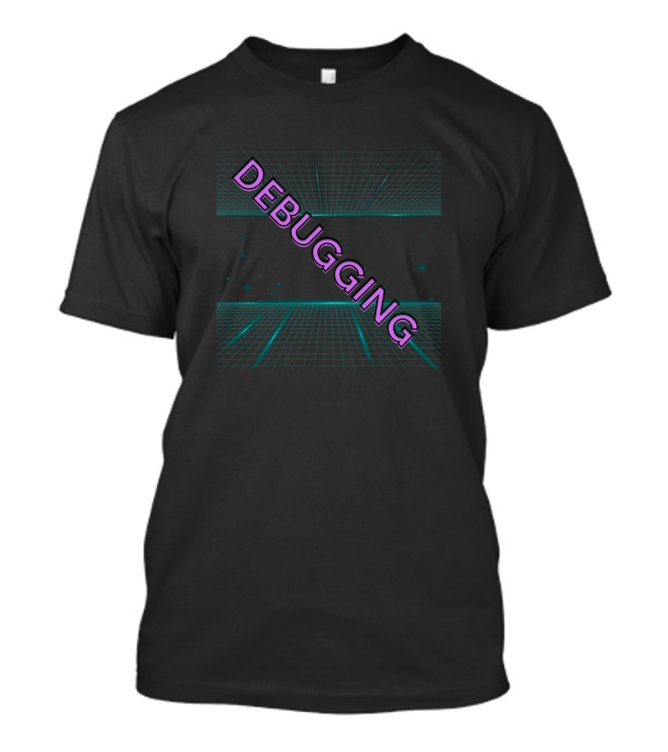 Debugging Developer Computer Programmer Science Retro Grid T-Shirt