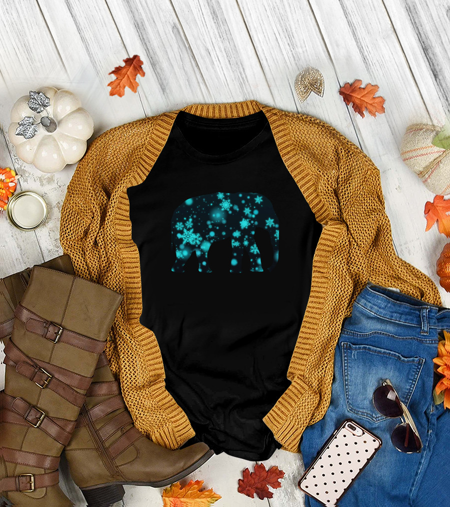 Elephant Snowflake Glow T-Shirt