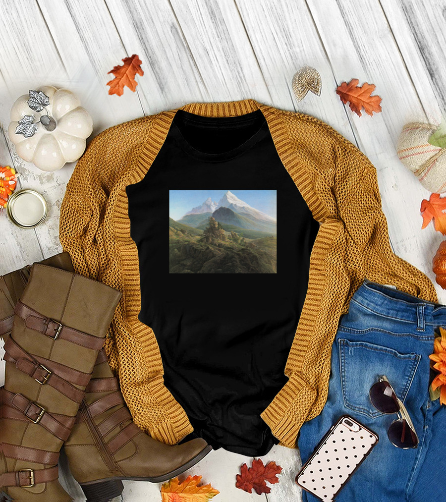 Watzmann Mountain Caspar David Friedrich Landscape T-Shirt