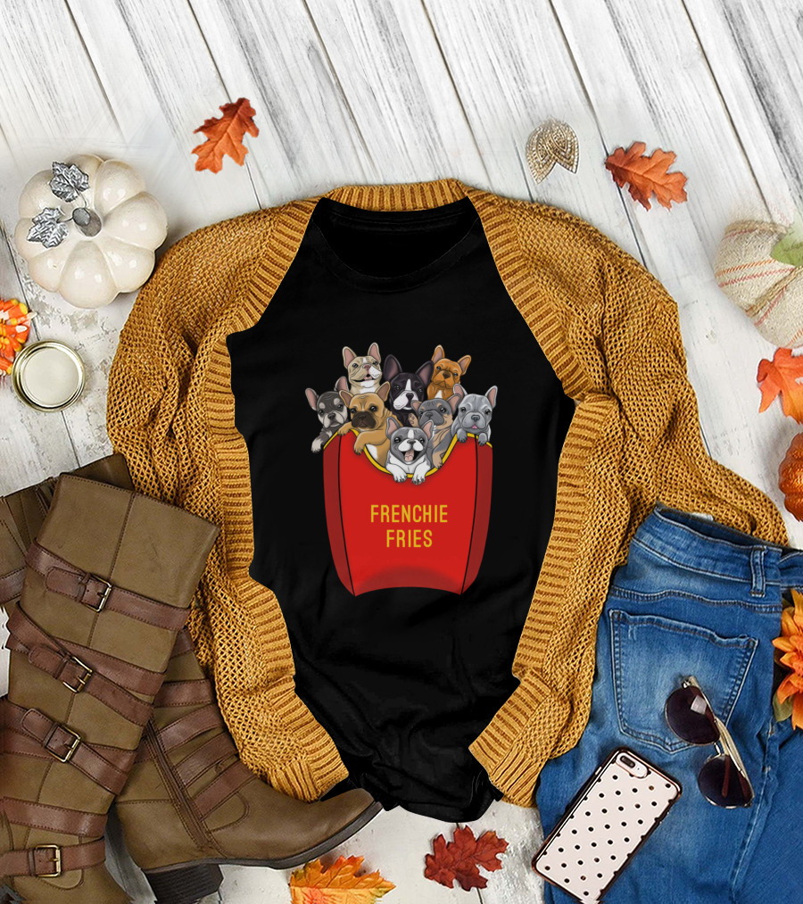French Bulldog Frenchie Fries Dogs Box T-Shirt