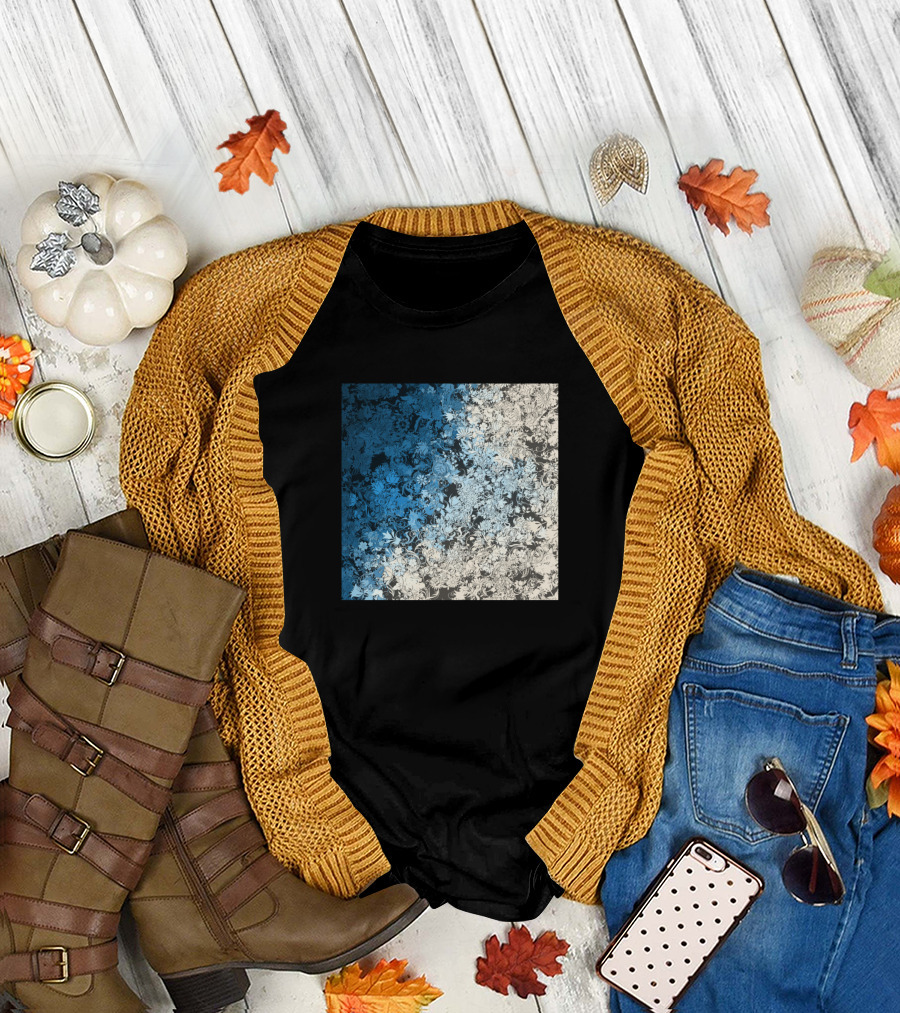 Flowers Blue and White Floral T-Shirt