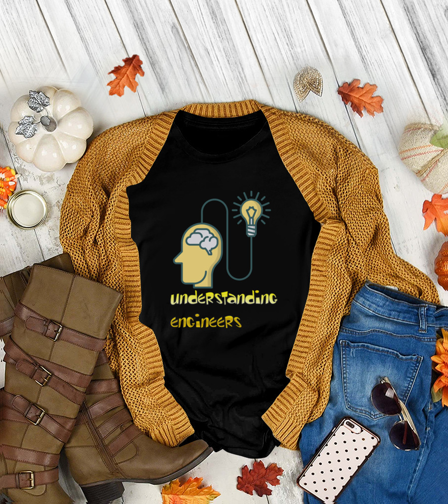 Understanding Engineers Brain and Lightbulb Connection T-Shirt