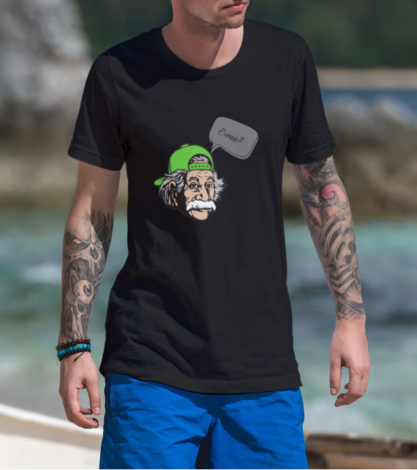 Einstein Emote Green Hat T-Shirt