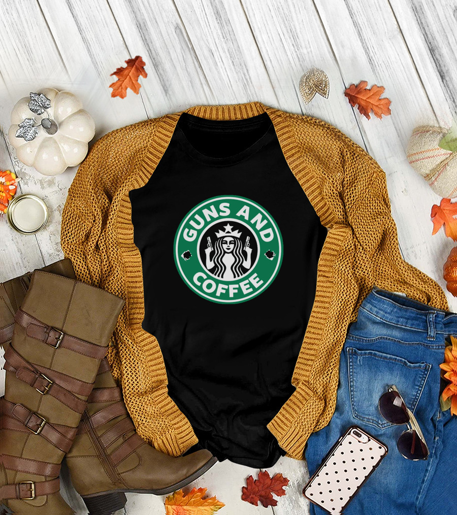 Guns And Coffee 2nd Amendment Pro Gun Rights USA T-Shirt