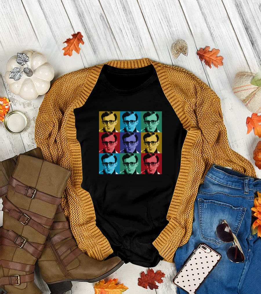 Woody Allen Pop Art Multi-Color T-Shirt