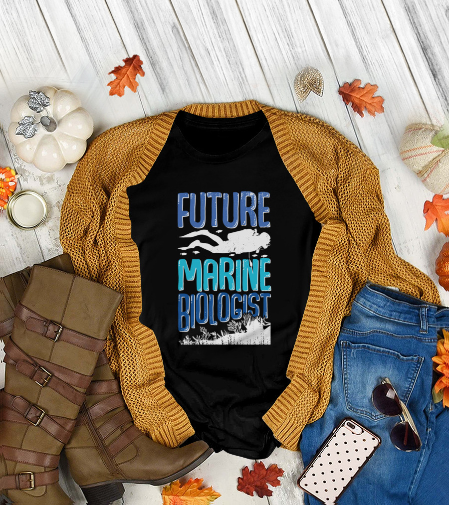 Future Marine Biologist Scuba Diving Enthusiast Ocean Explorer T-Shirt
