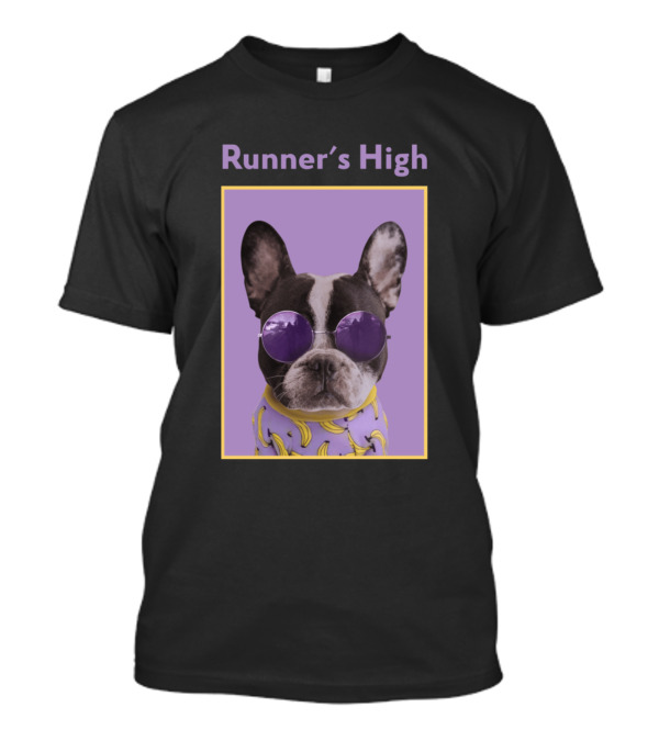 Runner's High Doge Purple Sunglasses Banana T-Shirt