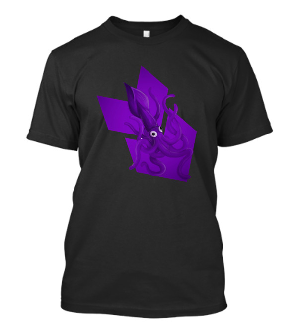 Squid Purple Geometric Abstract Sea Creature T-Shirt