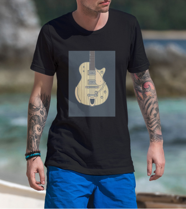 Bright Jet Electric Guitar Sketch T-Shirt