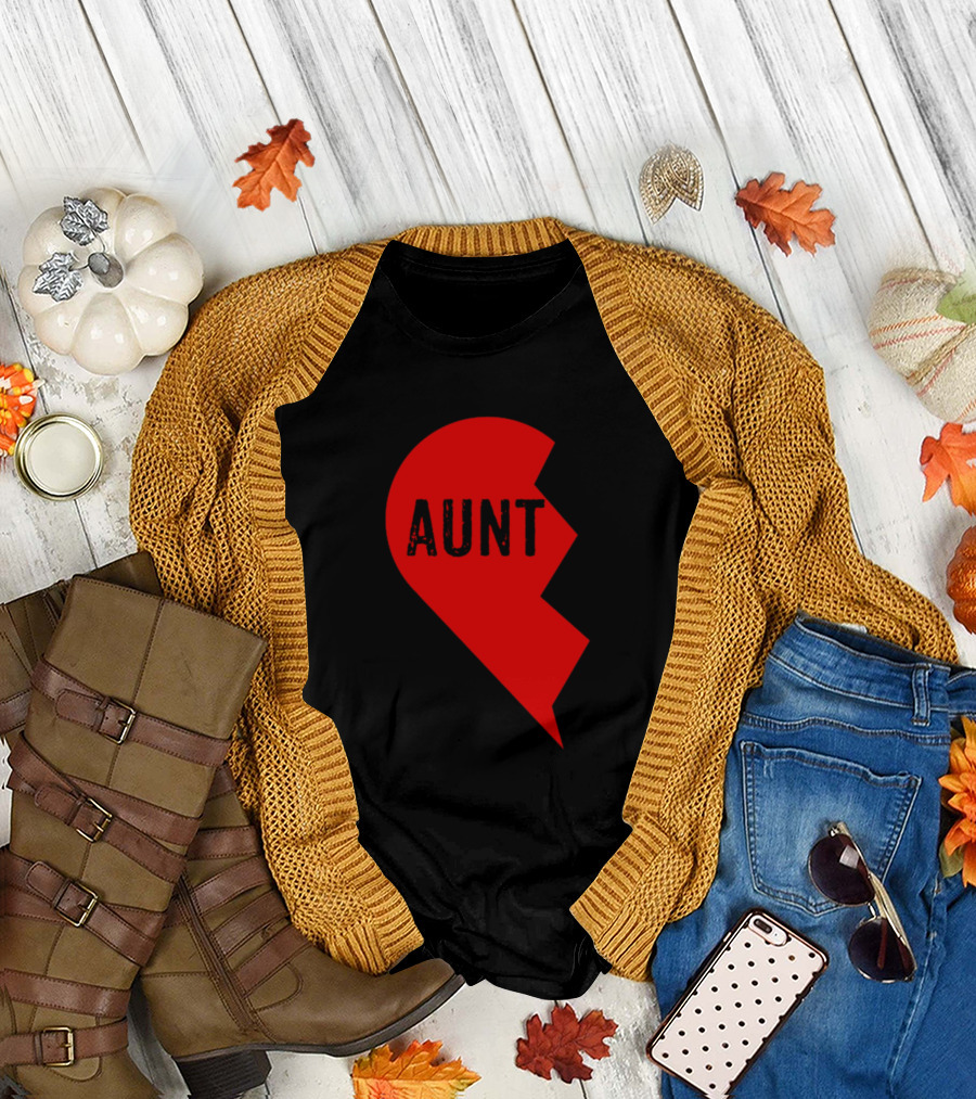 Aunt Heart Matching Outfit for Nephew and Aunt T-Shirt