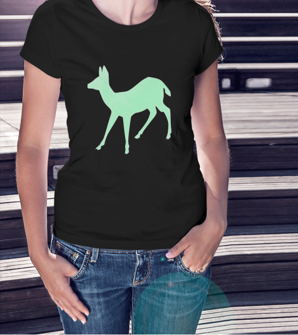 Deer Silhouette Green T-Shirt