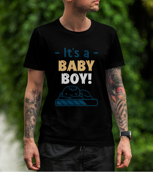 It's A Baby Boy Cute Sleeping T-Shirt