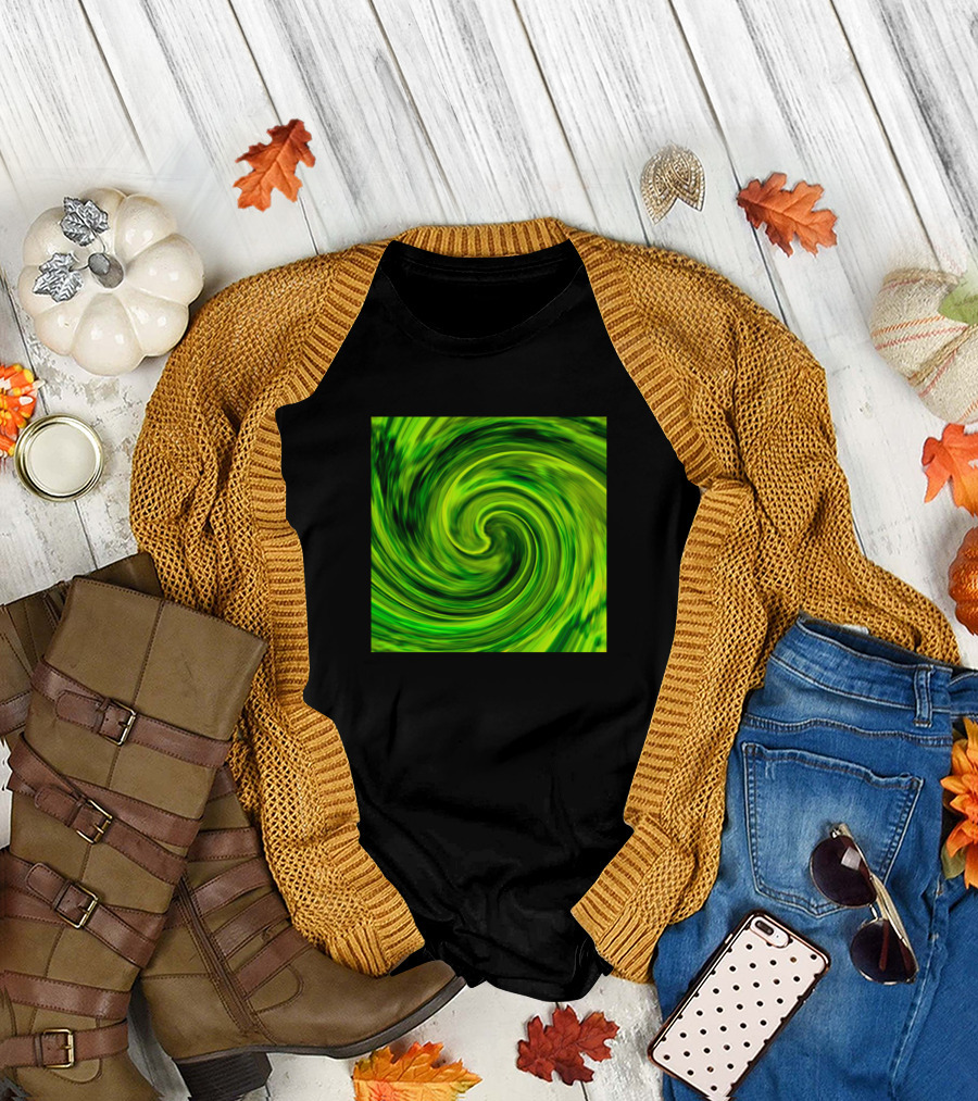 Legecy Texture Green Swirl T-Shirt