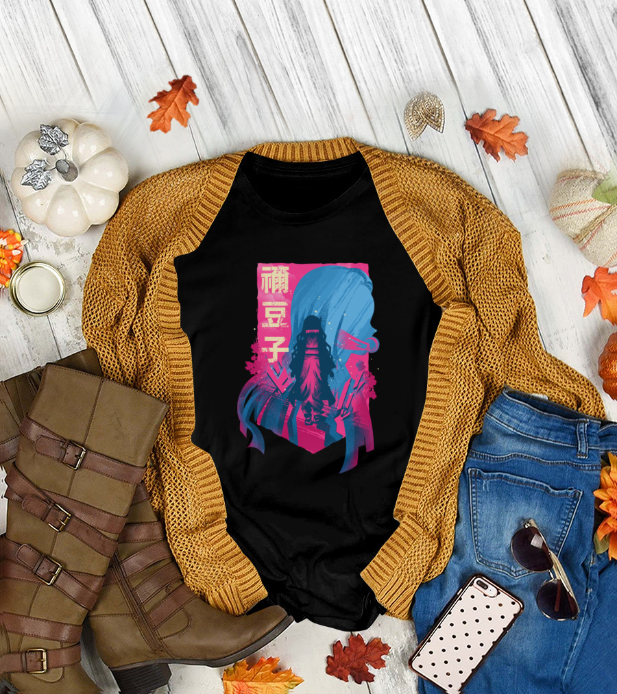 Demon Beauty Nezuko Japanese Text T-Shirt