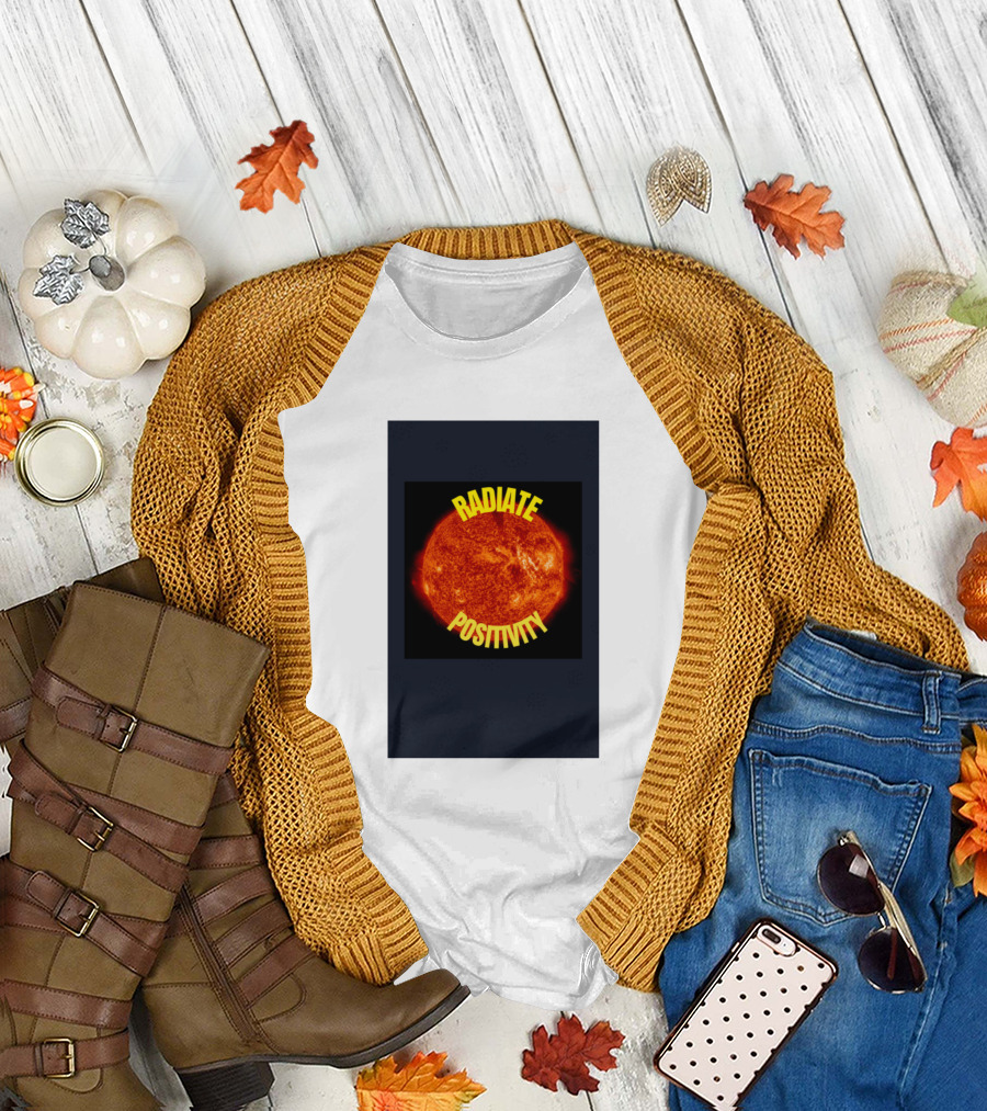 Radiate Positivity Sun Motif T-Shirt