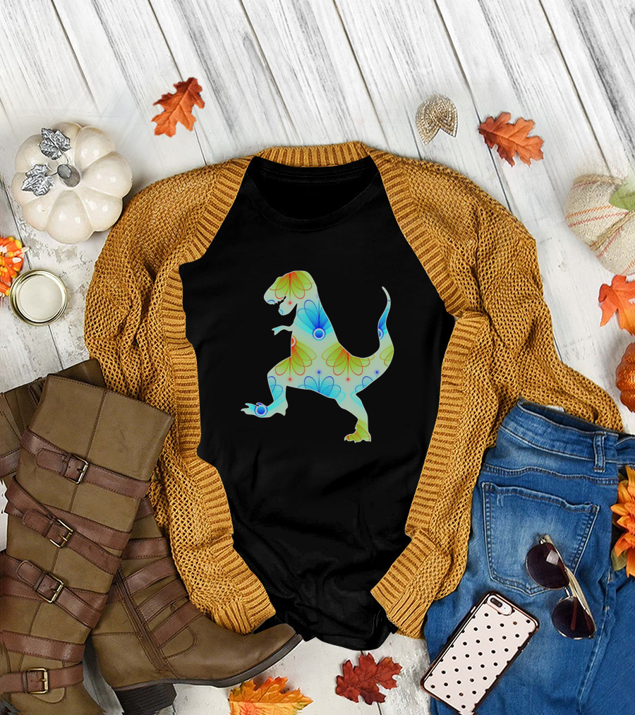 Tyrannosaurus Rex Rex 168 Psychedelic Floral T-Shirt