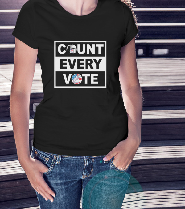 Count Every Vote Defend Democracy USA Patriot T-Shirt