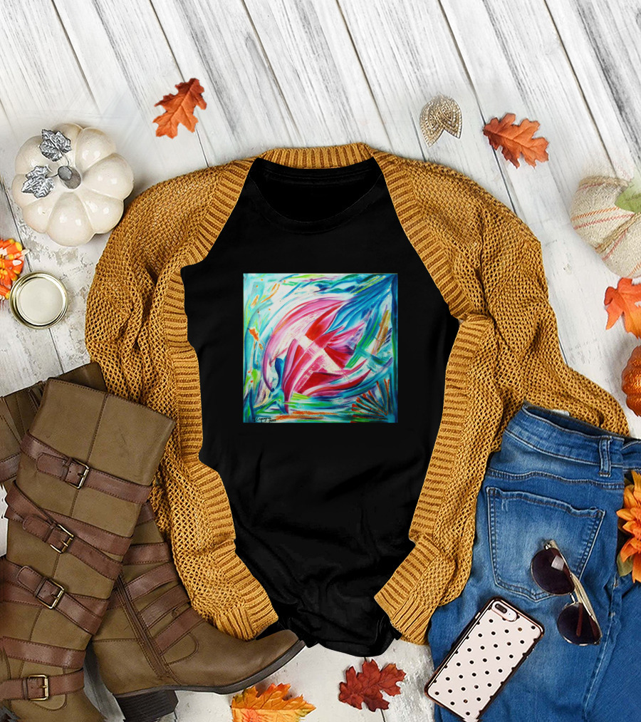 Fantastic Abstract Nature Burst Splash Bright Colors T-Shirt
